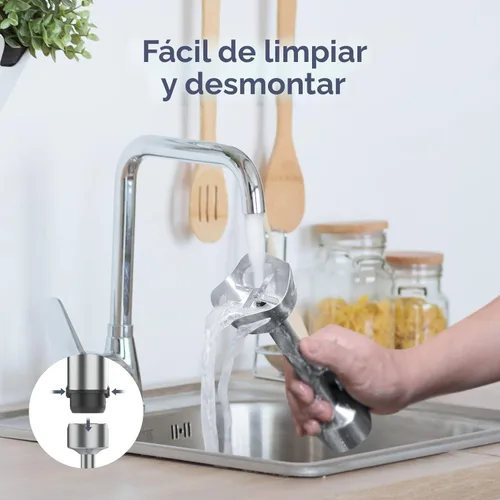 Vista 7 de Ganiza Batidora de Inmersión 5 en 1 Batidora de Mano Max 1000W Motor de Alta Resistencia, 16 Modos de Velocidad Batidora de Mano de Acero Inoxidable