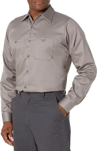 Vista 28 de Red Kap Camisa de trabajo industrial de manga larga para hombre Caqui