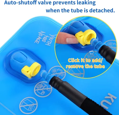 Vista 4 de KUREIDA Hydration Bladder 2 Liter, BPA Free Water Bladder for Hiking Backpack Water Storage Bag with Insulated Tube, Hydration Backpack Replacement