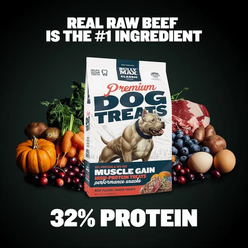 Vista 3 de Bully Max Golosinas prémium para perros con alto contenido de proteínas para cachorros y perros adultos, golosinas de entrenamiento para perros