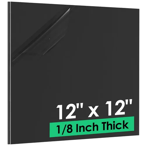 Vista 12 de Hoja de plástico ABS de 1/8 pulg. de grosor (3 mm) - 12" x 8", tablero termoplástico rígido impermeable negro para letreros, manualidades, proyectos
