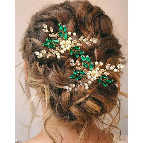 Horquillas de cristal para el pelo de boda, perlas y diamantes de imitación, piezas de pelo de novia, accesorios decorativos para mujeres y niñas