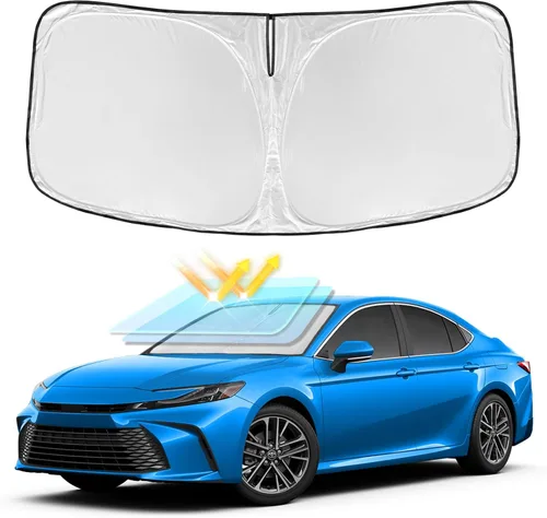 Vista 193 de Parasol de 2025 capas para parabrisas, ajuste personalizado, tela 240T, parasol retráctil que bloquea los rayos ultravioletas, accesorios