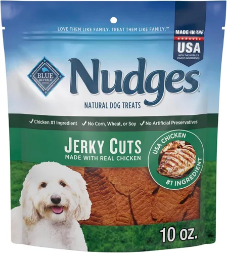 Vista 14 de Blue Buffalo Nudges Jerky Cuts - Golosinas para perros, hechas en los Estados Unidos con ingredientes naturales, bistec, bolsa de 16 onzas