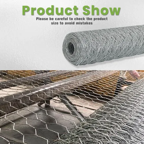 Vista 5 de Red de alambre de pollo Malla de alambre galvanizada Cercado hexagonal para jardín de aves de corral que cerca la barrera 6FTx50FT