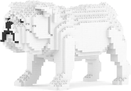 Vista 6 de JEKCA Bulldog inglés 01S-M01 Bloques de construcción de plástico para perros Edad 14+ Marrón