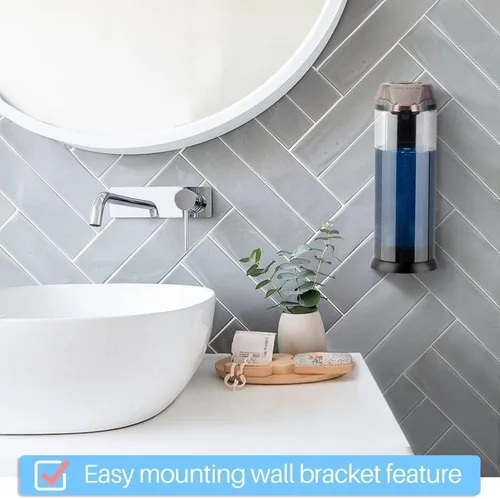 Vista 5 de Secura - Dispensador de jabón automático de 17 oz, funciona con baterías, dispensador de jabón sin contacto con control de volumen ajustable