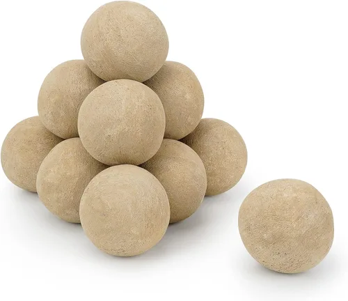 Vista 12 de Stanbroil - Bolas de cerámica de 5" redondas para hoguera, cuenco de fuego y chimenea - Juego de 6, Beige
