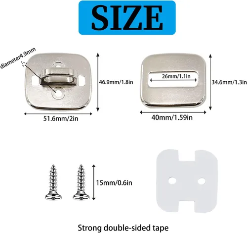 Vista 2 de Paquete de 3 placas de seguridad antirrobo autoadhesivas para cables para bloquear laptops, Mac Book, tabletas, iPad u otra computadora