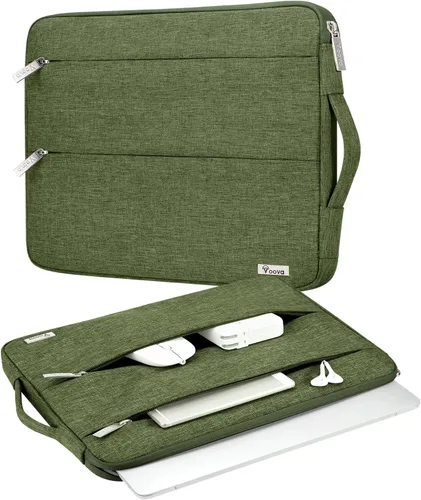 Vista 10 de Voova Funda de transporte para laptop de 13 pulgadas de 13.6 pulgadas, compatible con MacBook Air 13 M1/M2/M3/M4, MacBook Pro 13/14, iPad Pro 13