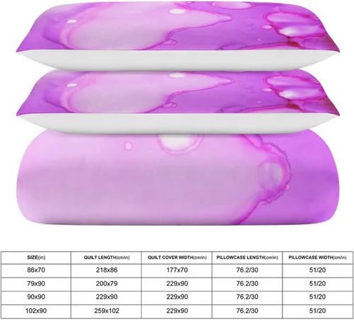 Vista 2 de VJXZVJ Colorful Marble Oil Painting Design Comforter Set 3 Pieces Bed in a Bag Comforter Set Soft Microfiber Bedding Set,King