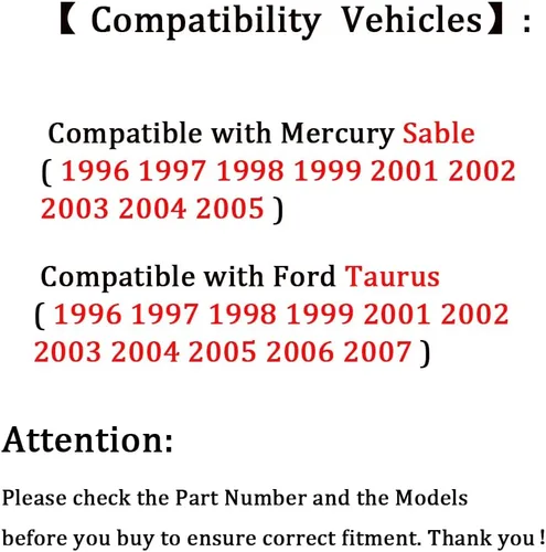 Vista 4 de 3F1Z-17A605-AA Kit de manguera de lavado de parabrisas delantero y boquillas de chorro para Mercury Sable 1996-2005 / Ford Taurus 1996-2007