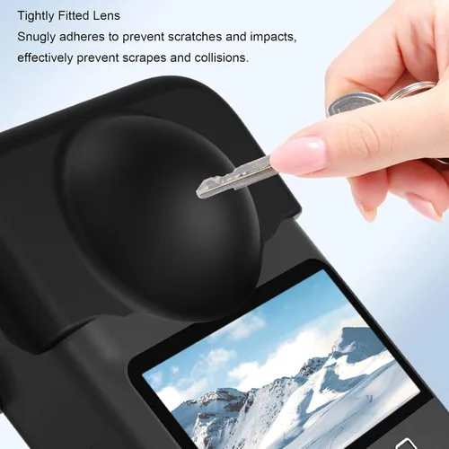 Vista 9 de Protector de lente de silicona para OSMO 360, tapa antipolvo y a prueba de arañazos con fácil instalación y extracción