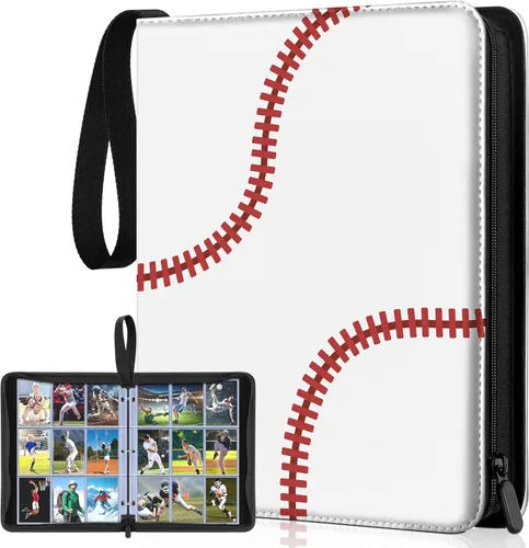 900 Pockets Baseball Card Sleeves Binder for Trading Card, Baseball Card Sleeves Card Holder Album Protectors Set Fit for Football Cards,Sport Cards