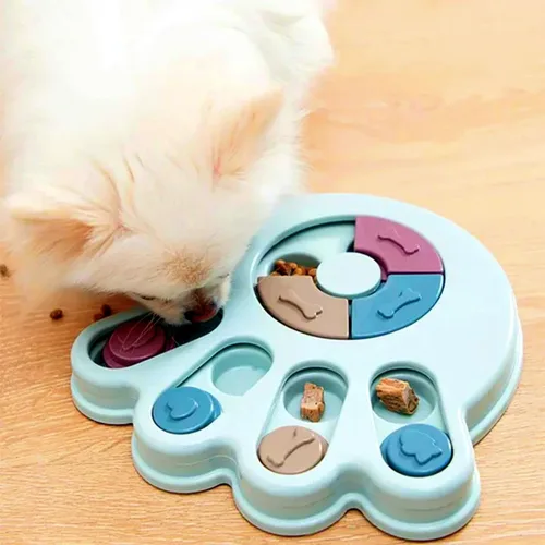 Vista 4 de Rompecabezas interactivo antiasfixia para alimentación lenta para mascotas, juguetes de rompecabezas para perros 2023, alimentador de rompecabezas