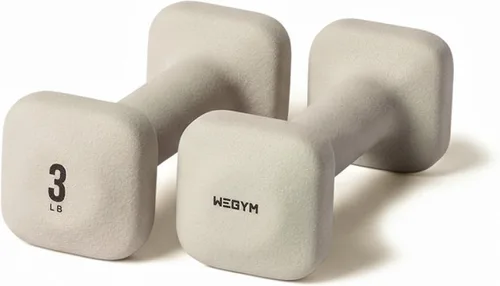Vista 13 de WeGym SafeGrip Square Dumbbells with Anti Slip Handles, Aesthetic Free Weights for Home Workouts, Stable Design Prevents Rolling during Floor