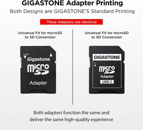 Vista 2 de Gigastone Tarjeta Micro SD de 16 GB, video HD completo, cámara de seguridad de vigilancia cámara de acción drone, 85MB/s Micro SDHC UHS-I U1 C10