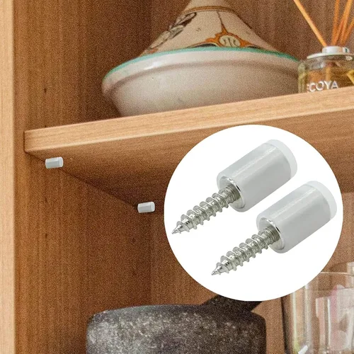 Vista 6 de Tornillos autorroscantes, soporte laminado para gabinete, soporte para tablilla sin perforación con funda antideslizante, adecuado para orificio