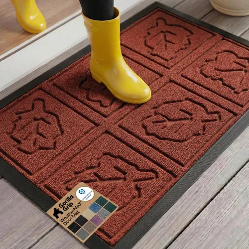 Vista 58 de Gorilla Grip WeatherMax - Tapete para todas las estaciones 100% impermeable, 23 x 35 pulgadas, goma natural duradera, resistente a manchas y Verde