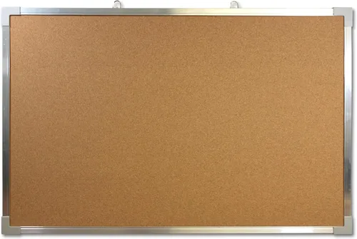 Vista 4 de Flipside Products Tablero de anuncios de corcho grande de 36 x 48 pulgadas, marco de madera natural, tablero de mensajes y visión, pin de notas