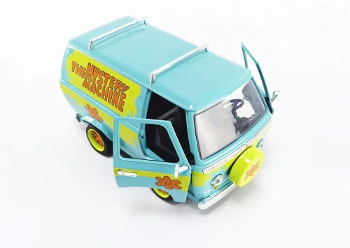 Vista 5 de Jada Scooby Doo 1:24 Mystery Machine Die-Cast Car & Scooby and Shaggy Figures