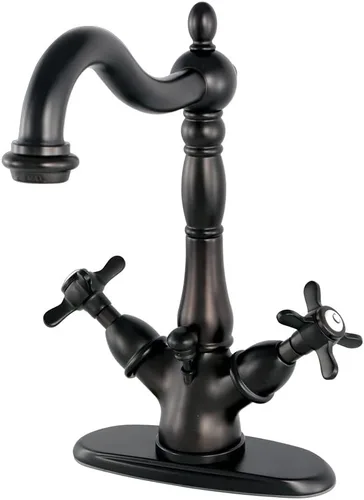 Kingston Brass KS1435BEX Essex grifo de baño, 6-1/2 pulgadas en alcance de canalón, bronce aceitado