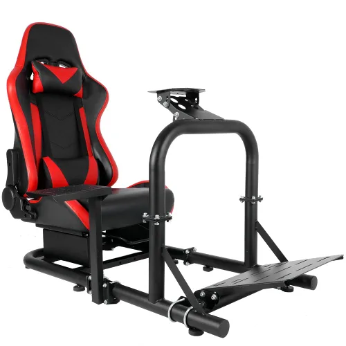 Vista 2 de Marada Racing Simulator Cockpit StandRacing Wheel Stand with Big Round Tube fit Logitech G25 G27 G29 G920 G923 Thrustmaster FanatecSteering Wheel