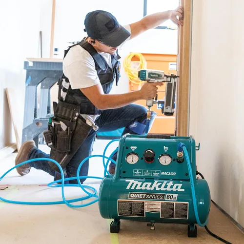 Vista 5 de Makita MAC210Q Quiet Series, 1 HP, Compresor de aire eléctrico, sin aceite, 2 galones
