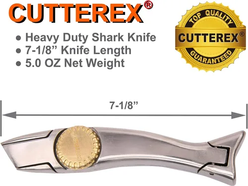 Vista 6 de CUTTEREX Cuchillo Resistente SharkKnife VinylKnife UtilityKnife RoofingKnife Delphin Dolphin Cuchillo para Alfombra