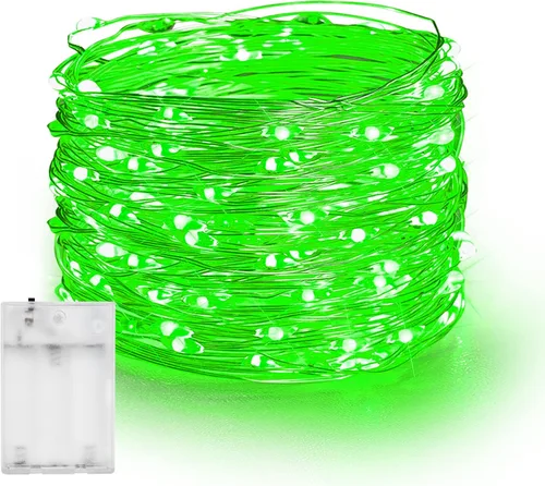 Vista 33 de Dazzle Bright - Guirnalda de luces de hadas de Halloween, 60 luces LED de 20 pies de alambre de cobre a batería y resistente al agua, decoraciones