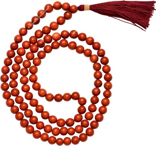 Vista 97 de Collar y Pulsera de Cuentas de Oración Japa Mala de Amazing Gemstone, 108 Cuentas para Meditación turquesa (African Turquoise)