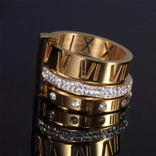 Vista 3 de Anillo giratorio 3 en 1 de acero inoxidable con circonita y circonita para mujeres y niñas