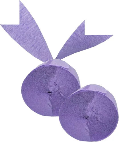 Vista 7 de K-Kraft Serpentinas de papel crepé morado fabricadas en Estados Unidos (violeta francés + dorado metálico)