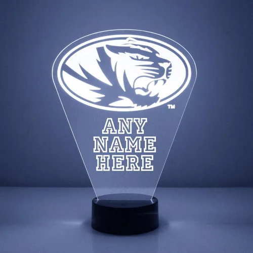 Vista 15 de Espejo Magic Gifts - Lámpara de luz nocturna personalizada con letrero LED de la Universidad Estatal de Boise (BSU) Buster Bronco Mascot con control