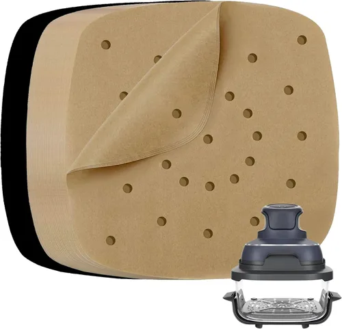 Vista 12 de Forros de papel pergamino para freidora de aire compatibles con Philips, NuWave Brio, Chefman, OMORC, Cuisinart, COSORI, Cooks Essentials, Power