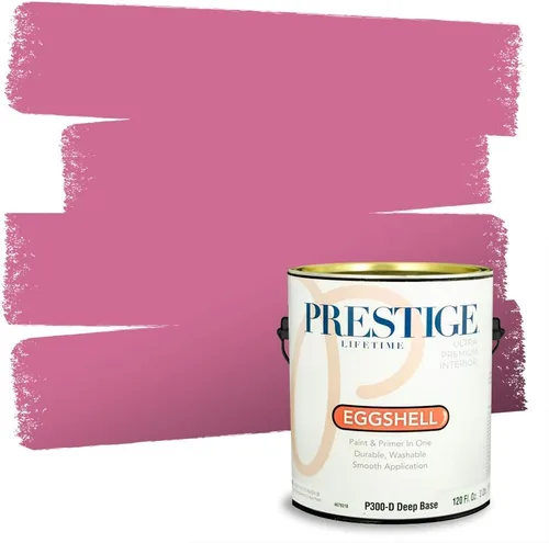 Vista 259 de Prestige Paints E100-T-SW6591 Pintura exterior e imprimación en uno, 1 galón, plano, combinación comparable de Sherwin Williams Amaryllis, 1 galón
