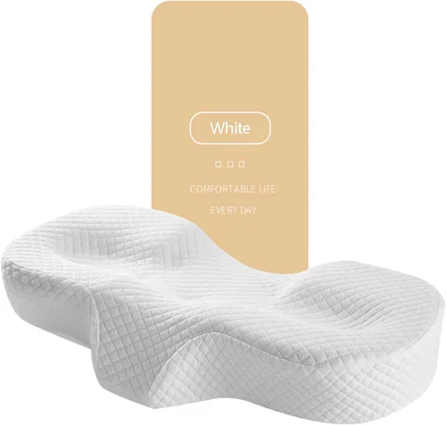 Contour Memory Foam Pillow Cervical Pillow for Neck Pain Relief Ergonomic Pillow for Sleeping Orthopedic Neck Pillow with Washable Cover Bed Pillows