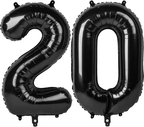 Vista 96 de Globos de números 0 de 40 pulgadas, globos negros de números para números 10, 20, 30, 40, 50, 60, 70, 80, 90, 100, globos de números 10, 20, 30, 40