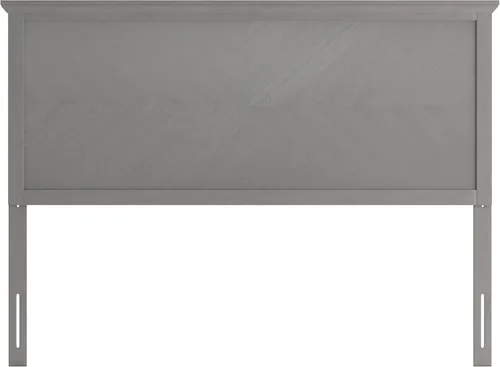 Vista 7 de Merrick Lane Marta - Cabecera de madera tamaño Queen, cabecero ajustable con patrón de espiga en color gris lavado