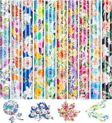 Vista 9 de HTVRONT Rollo de vinilo HTV rosa - 30,5 cm x 3,05 metros Rosa bebé, vinilo para planchar para todas las máquinas de corte y Silhouette Cameo, rollos