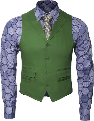 Disfraz de payaso caballero para hombre adulto juego de camisa, chaleco y corbata elegante atuendo de vestir