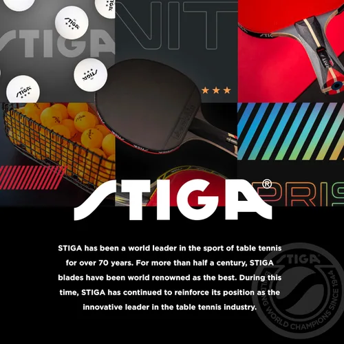 Vista 6 de STIGA Carbon+ Bundle Ping Pong Paddle Set – 7-ply Extra Light Carbon Fiber Blade – 2mm Premium Sponge – Concave Pro Handle – 2 3-Star Tournament