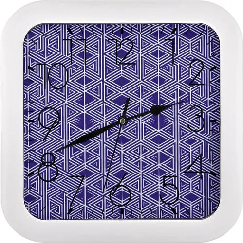 Vista 13 de 10" Square Modern Wall Clock,A Cat in Outer Space Print Kitchen Clocks Wall Battery Operated,Silent Non Ticking Unique Funny Cute Wall Clock for