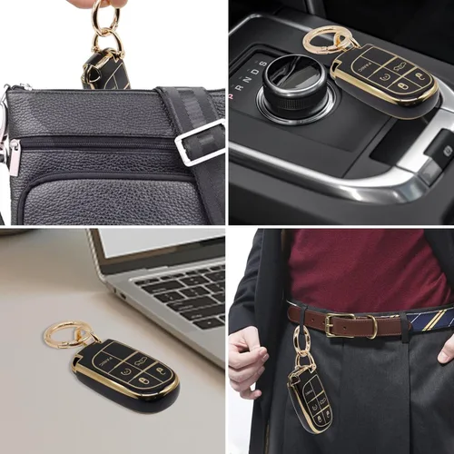 Vista 5 de Elegananccy para Funda de Llavero de Jeep, Negro