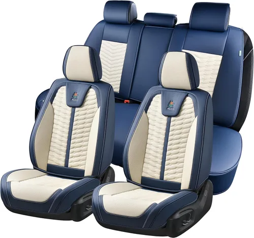 Vista 22 de FLORICH Fundas de asiento para automóviles, fundas de asiento impermeables, fundas de asiento de cuero para automóvil, paquete de 2, protector