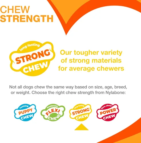 Vista 3 de Nylabone Flavor Frenzy Juguete para morder para perros con sabor a hamburguesa con queso y tocino, S