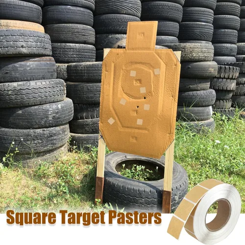 Vista 5 de Target Pasters - Calcomanías autoadhesivas de tiro de 0.87 pulgadas, parches de reparación de objetivos de cartón, ideales para prácticas USPSA/IPSC