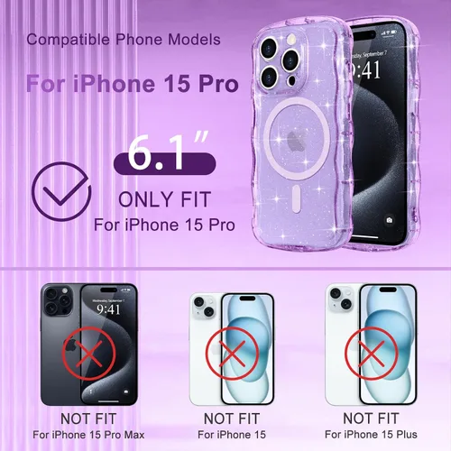 Vista 368 de Pepmune Funda magnética para iPhone 17 Pro Max, color rosa