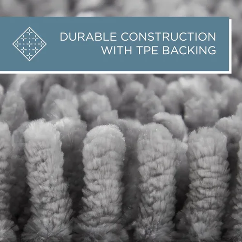 Vista 6 de TOWN & COUNTRY BASICS Spa Step Noodle - Cubierta sólida para tapa de inodoro de baño, afelpada, suave y absorbente, lavable a máquina, color blanco