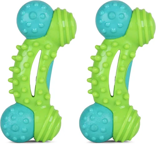 Vista 19 de Arm & Hammer Nubbies Duality Bone, un juguete dental masticable para perros, juguete Nubby Pet limpia los dientes para reducir la placa y el sarro